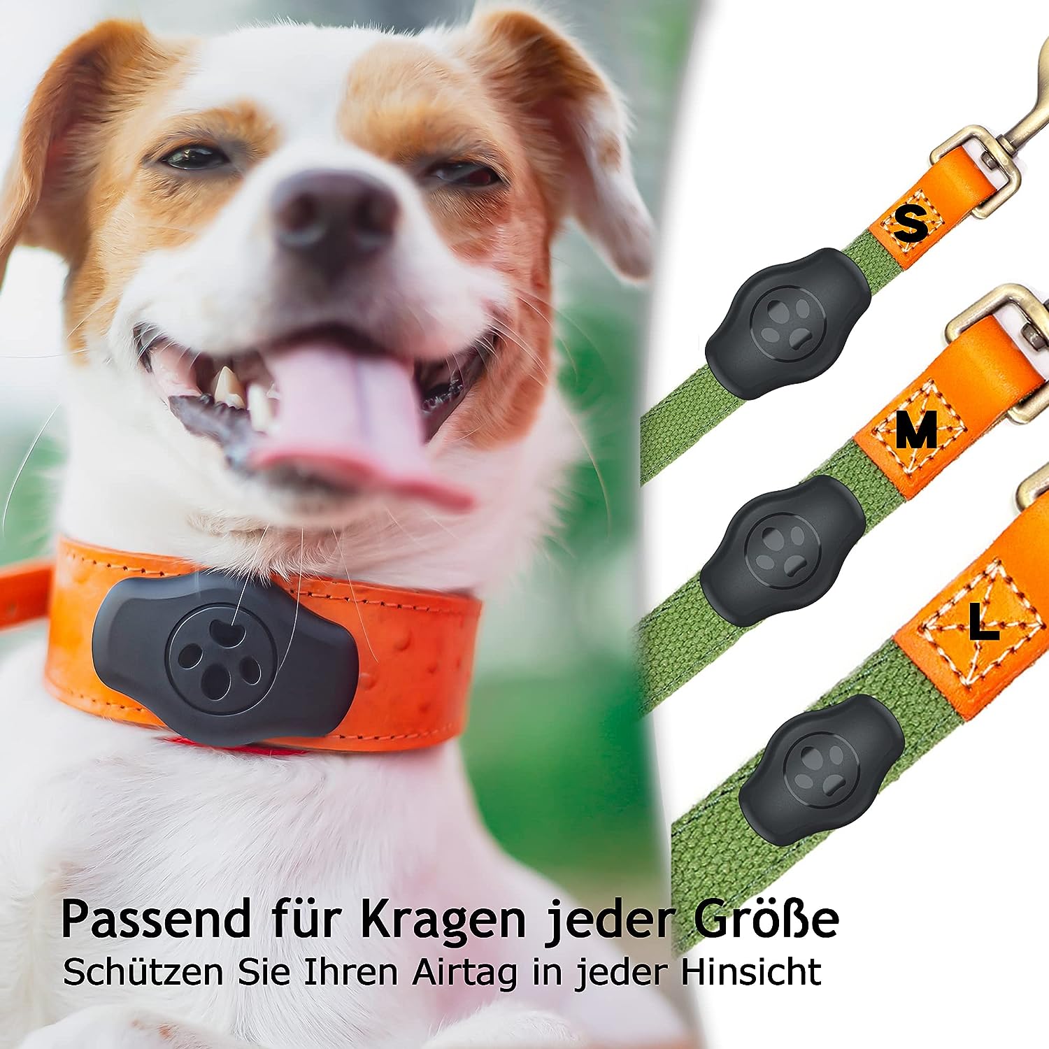 Kaufe Airtag-Hundehalsband-Halter, wasserdichte Airtag-Hülle für  Hundehalsband, Haustier-GPS-Tracker für Katzen, Silikon-Erkennungsmarken,  personalisierbar für Anti-Verlust, Schwarz