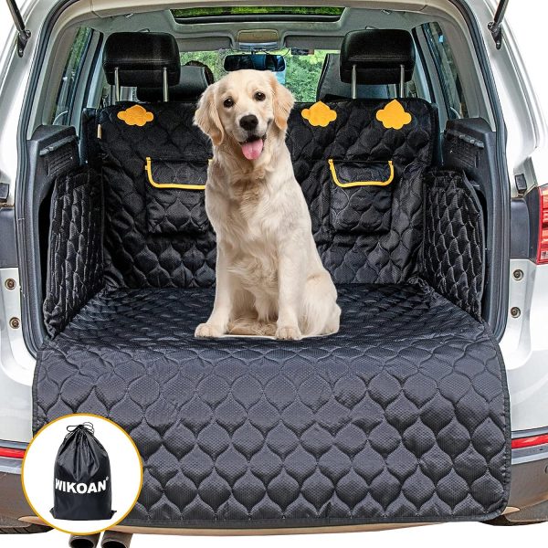 Wikoan Kofferraumschutz Hund,Universell rutschfest Hundedecke Auto  Kofferraum 4 Schichten Gesteppt Wasserdicht, Kofferraum Schutzmatte Hund  für Autos, LKWs und SUVs
