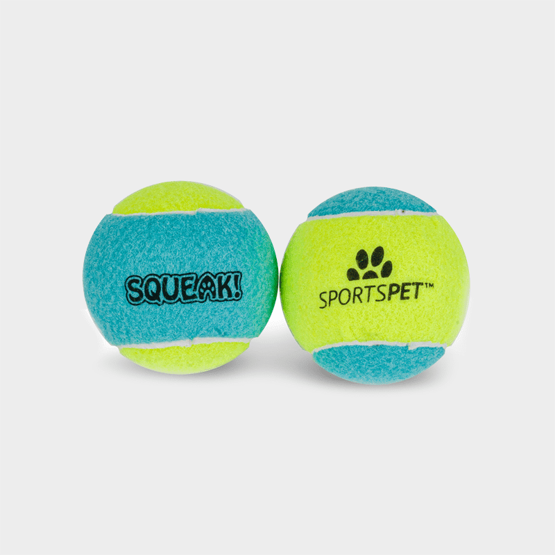 SPORTSPET Tennisball Colour – 2er-Pack, Ø 80mm mit Quietscher