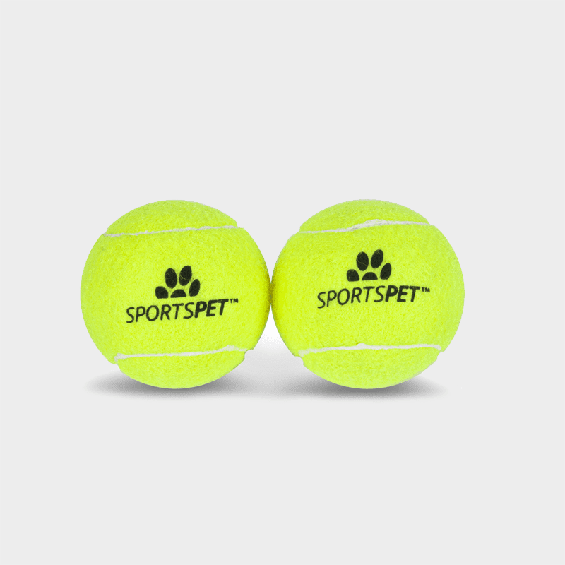 SPORTSPET Tennisball – 2er-Pack, Ø 80 mm, ohne Quietscher