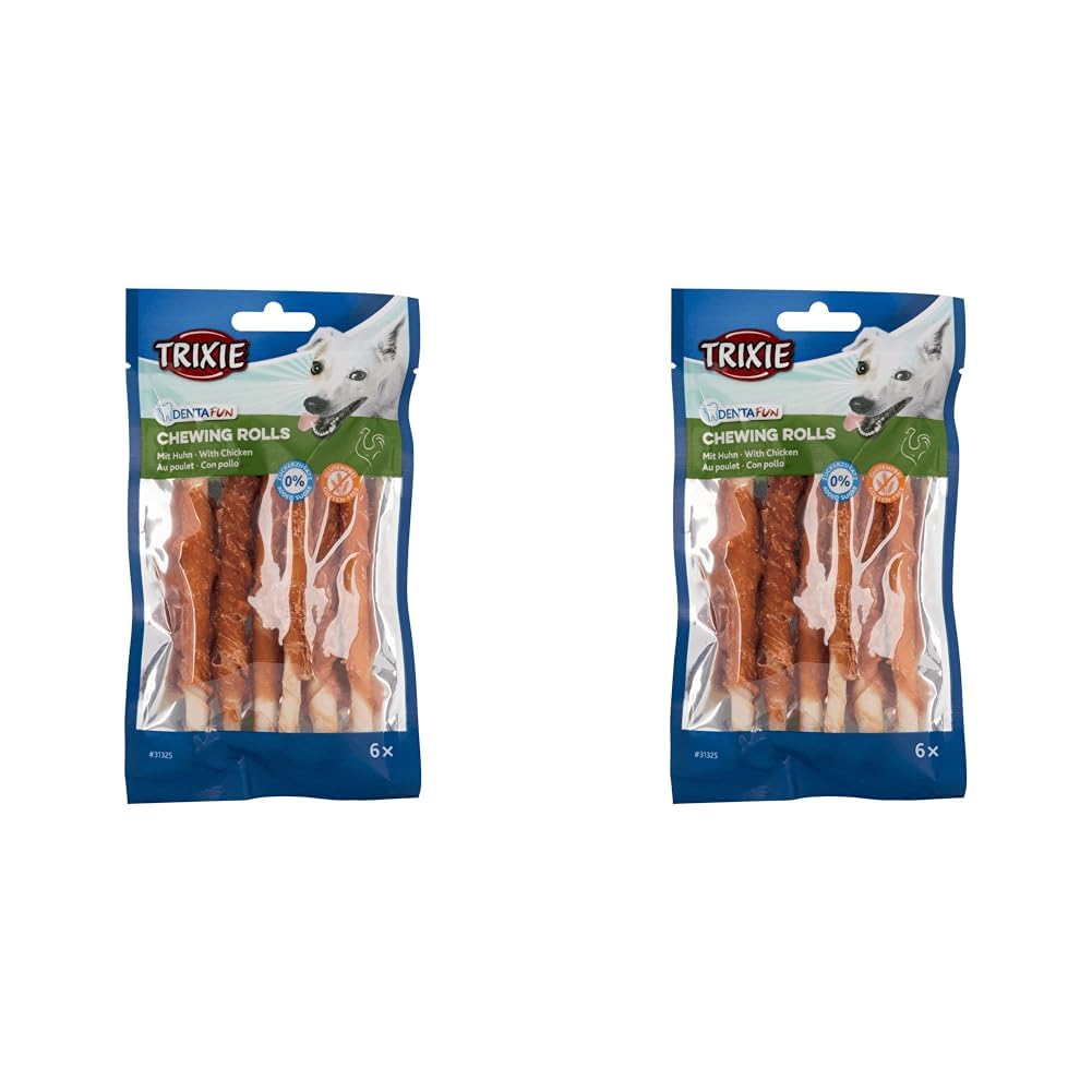 Denta Fun Chicken Chewing Rolls, 12 cm, 6 St./70 g (Packung mit 2)