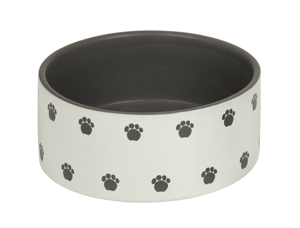 Nobby Hunde Keramiknapf PATA creme-grau Ø18 x 7 cm / 1,10 l