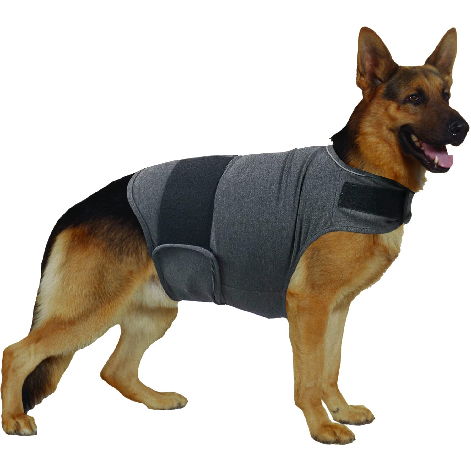 QIYADIN Dog Comfort Hunde-Anxiety Relief Mantel, atmungsaktive Donner-Shirts für Hunde, Hunde-Anxiety-Weste, Jacke, Warp, Welpen, Angst, beruhigende Weste, Wrap (XL)