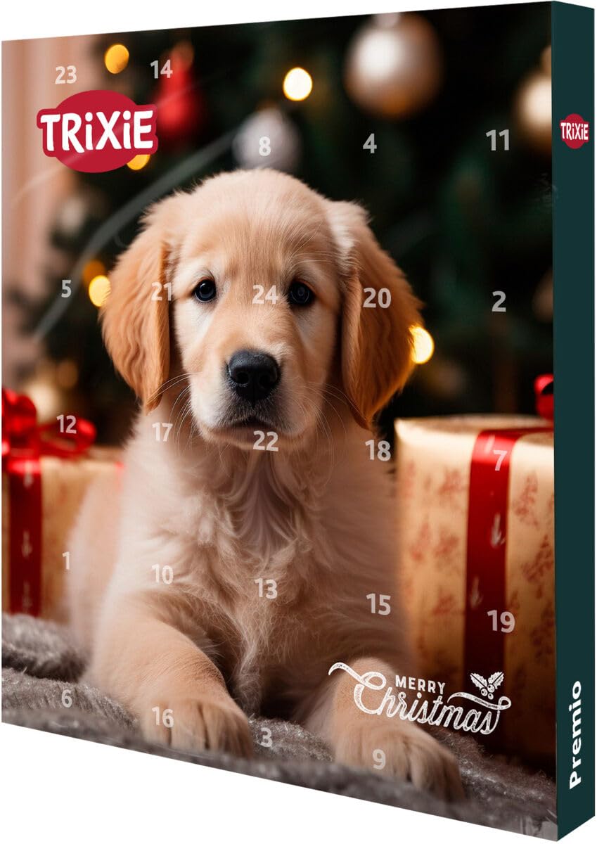 Trixie 9267 TRIXIE PREMIO Adventskalender für Hunde, 24,5 × 37 × 3,5 cm