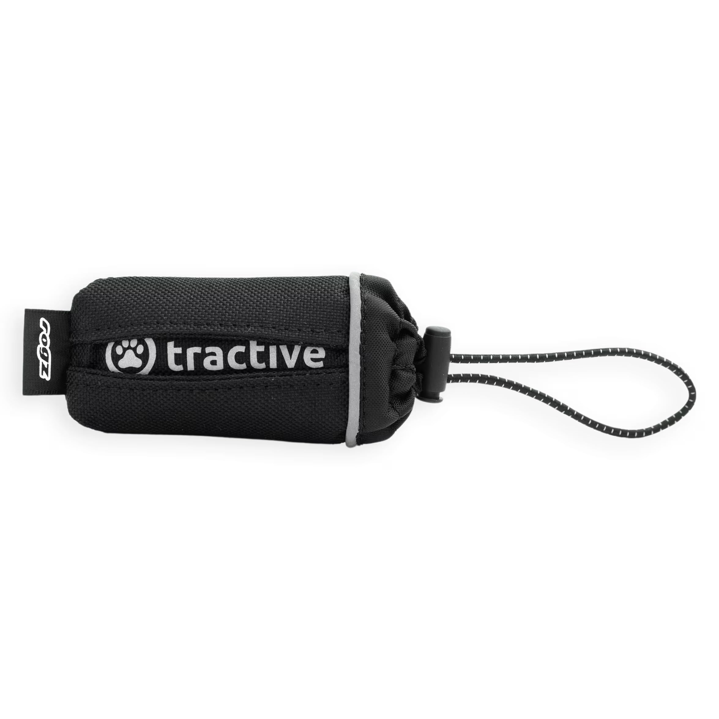 Tractive Tracker-Tasche. Befestige deinen GPS Tracker für Hunde sicher am Halsband (inkl. Klettbänder), Schwarz