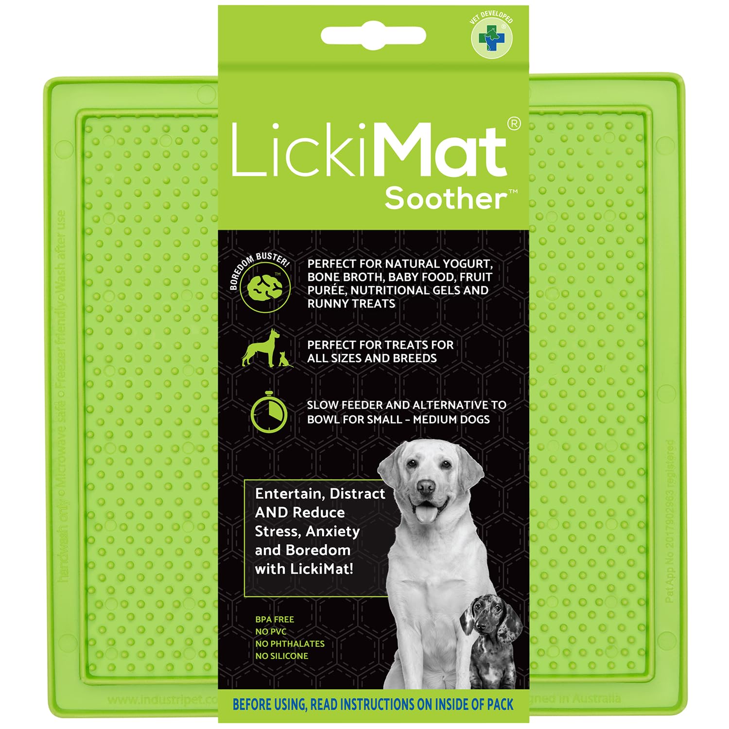 LICKIMAT industipet lickimat Schnuller Treat Matte – farblich sortiert