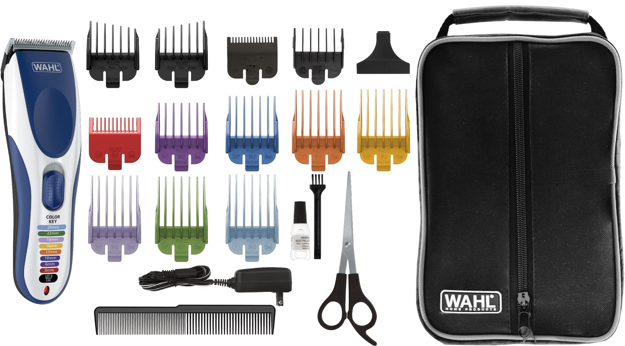 Wahl 09649-016 ColorPro Cordless Haarschneidemaschine, Blau, Silber