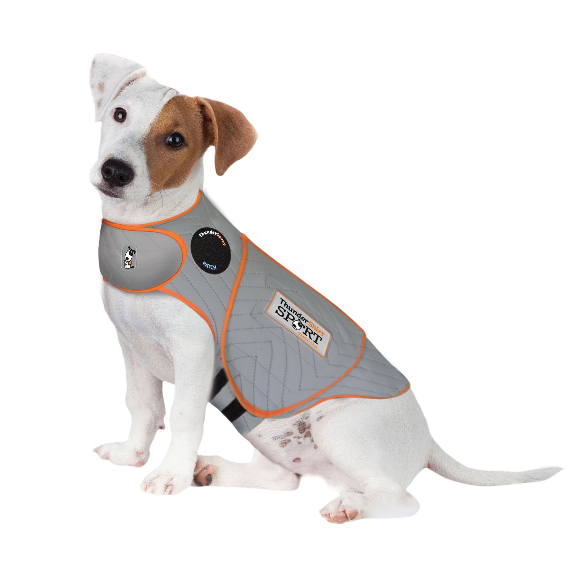 Thundershirt Hundebekleidung Thundershirt Hunde-Angstjacke, Platin, Größe S