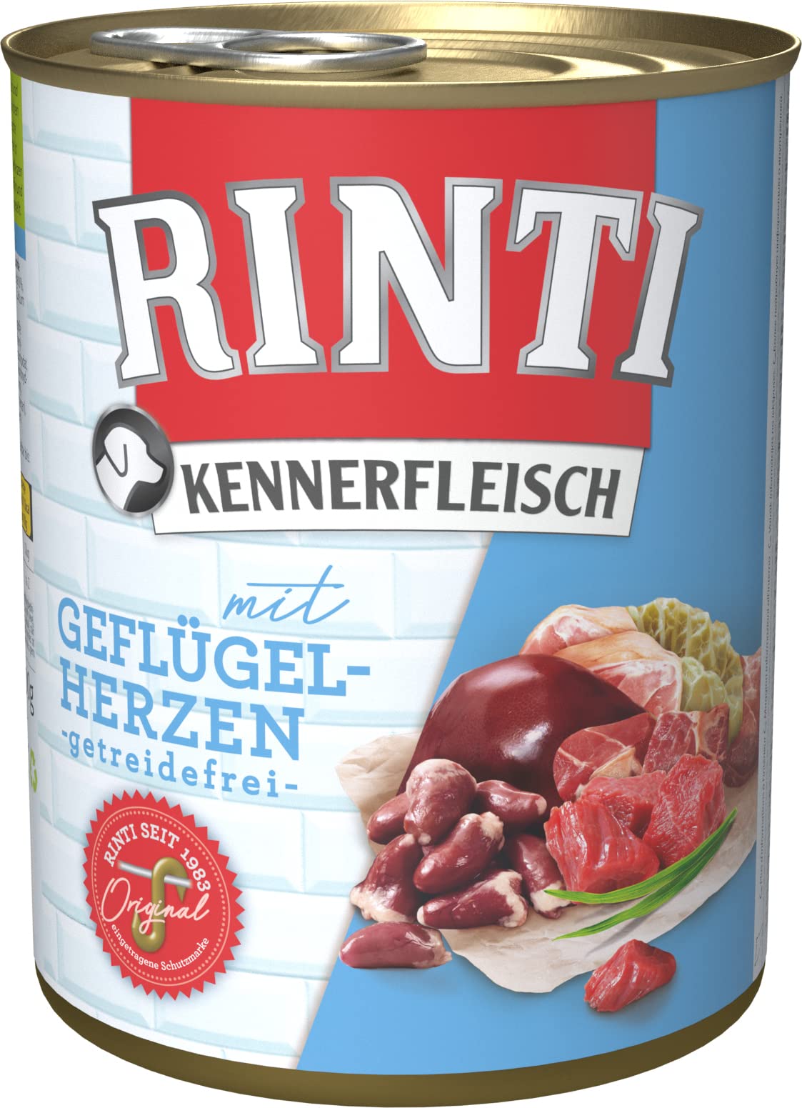 RINTI Kennerfleisch mit Geflügelherzen 12 x 800 g