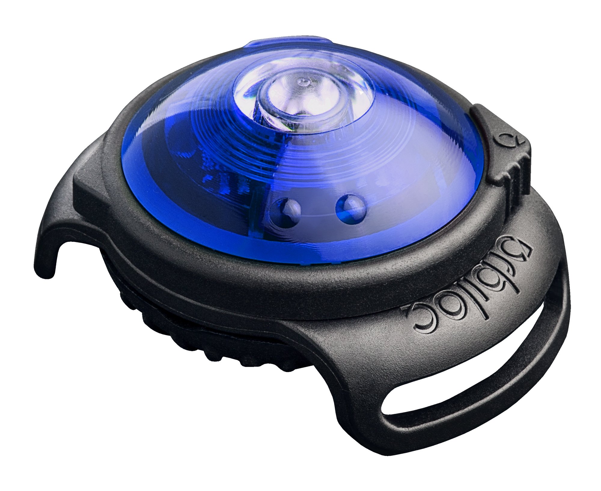 Orbiloc William Hunter Dog Dual Safety Light Hundelicht mit Befestigungsgummi, blau