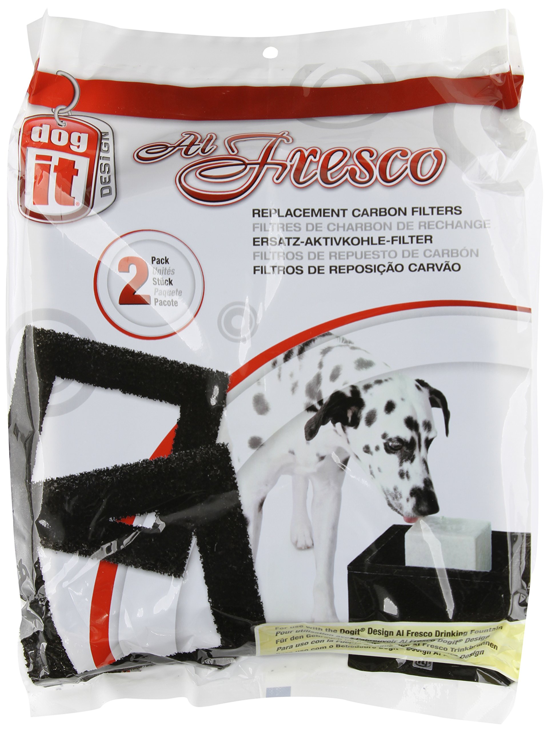 Dogit Ersatzfilter, Filterpatrone, für Al Fresco Trinkbrunnen für Hunde, 2er Pack