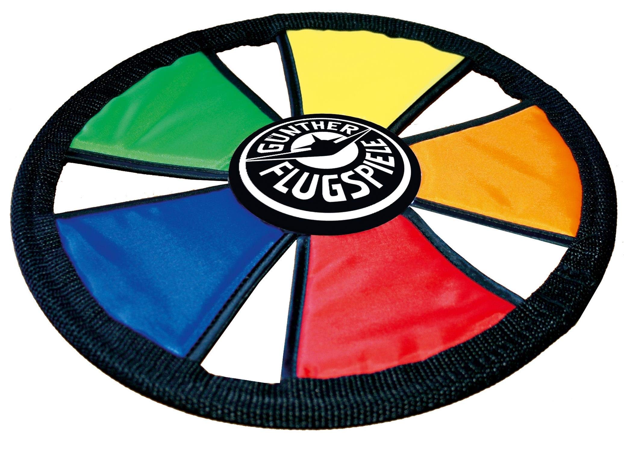 Günther Flugspiele 1381 Soft Flying Disc Frisbee aus Textil, Durchmesser ca. 25 cm, bunt, Large