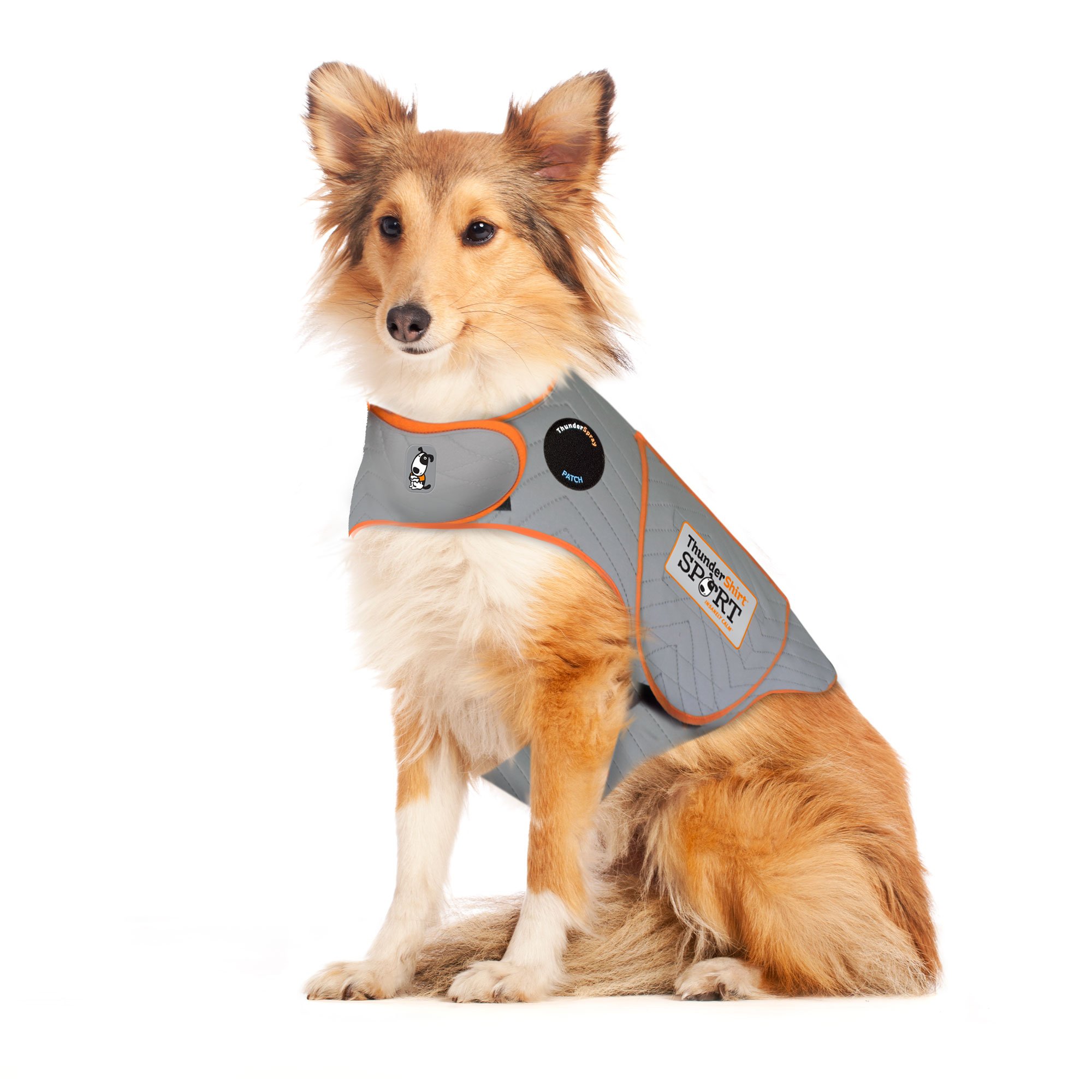 Thundershirt Hundebekleidung Thundershirt Hunde-Angstjacke, Platin, Größe L