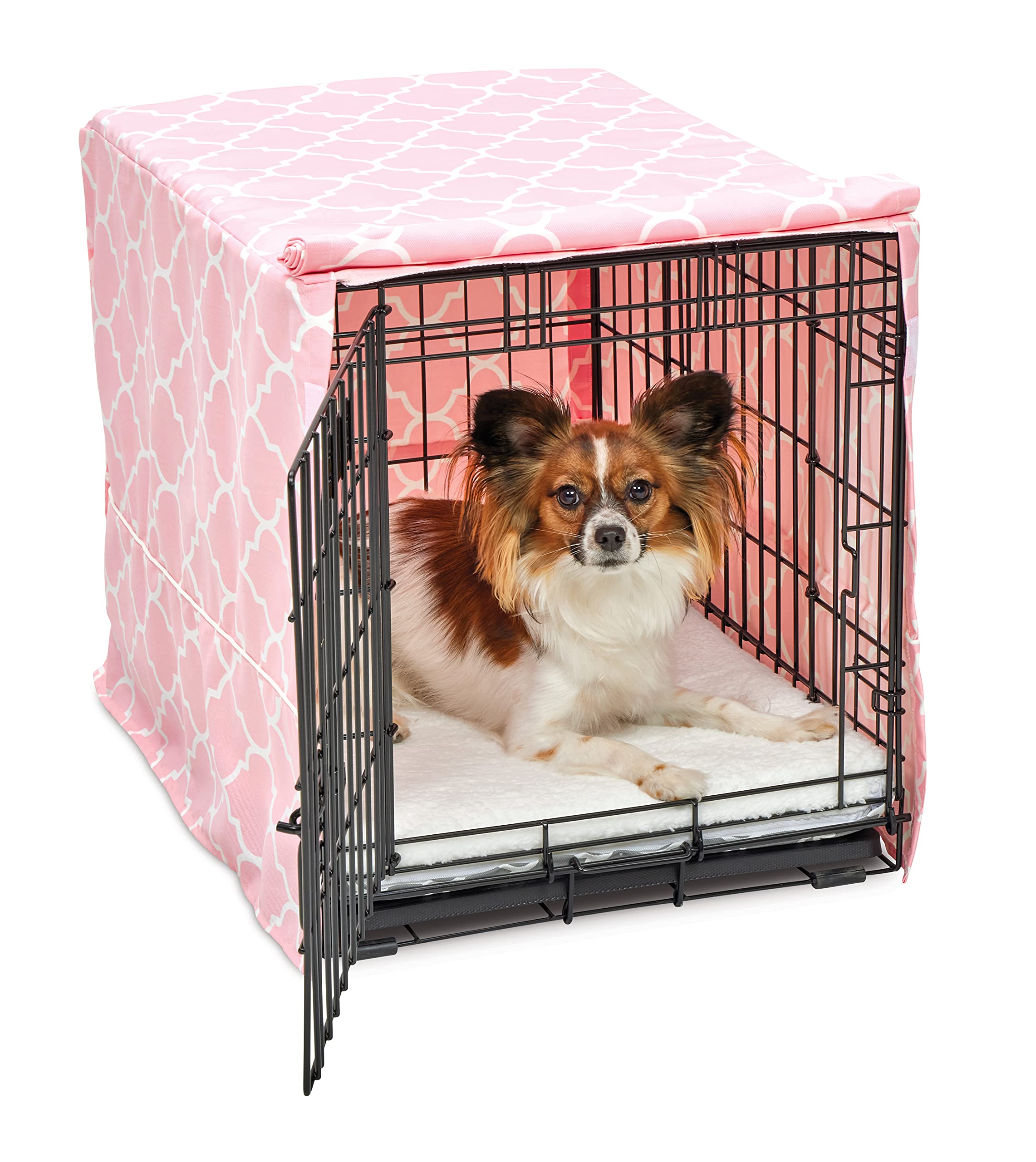 New World BCVR-24PKT Hundebox-Abdeckung, Stoff mit Teflonschutz, für 61 cm große Hundeboxen von New World und MidWest, rosa Designer-Muster