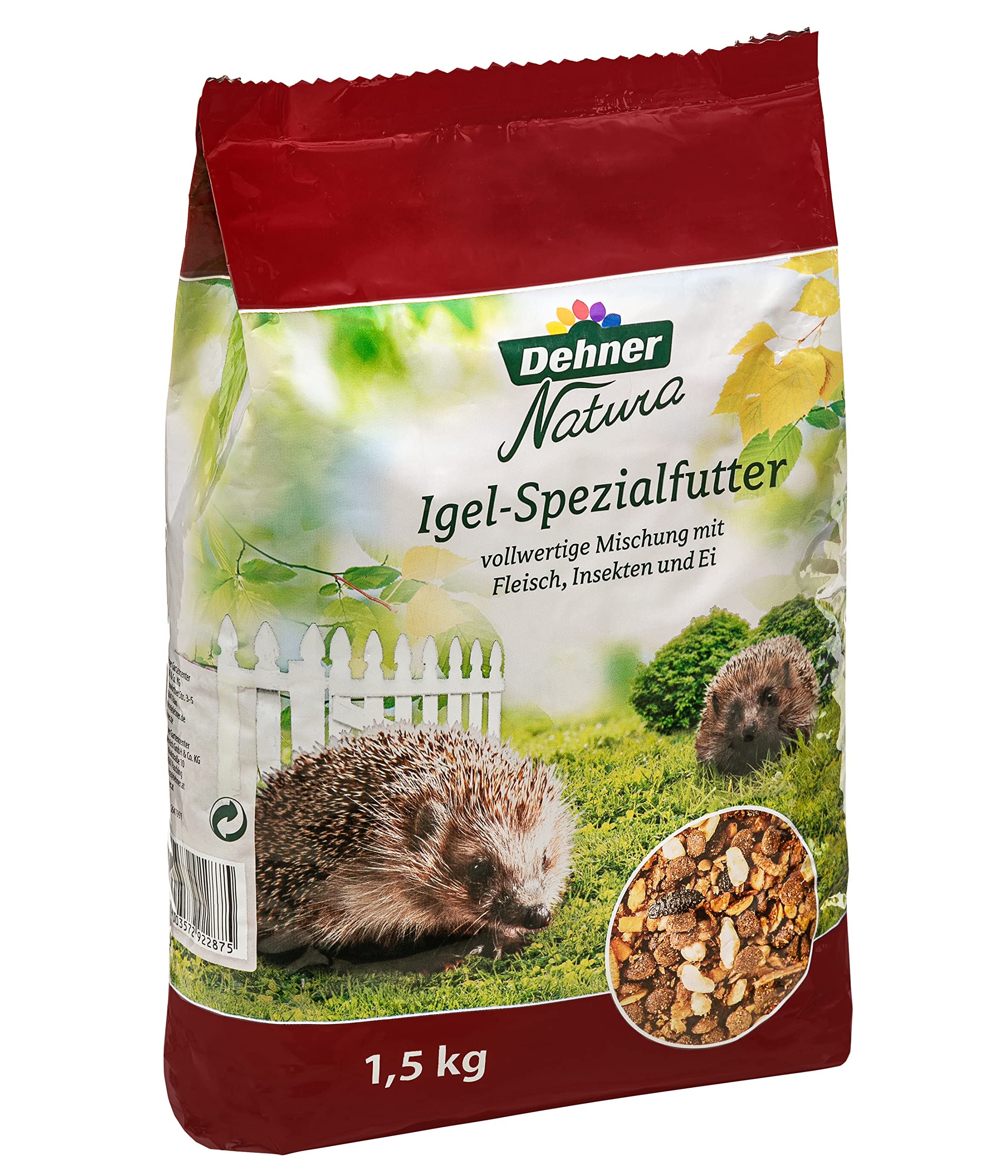 Dehner Natura Igelfutter, Alleinfutter für Igel, artgerecht / natürliche Ernährung, 1.5 kg