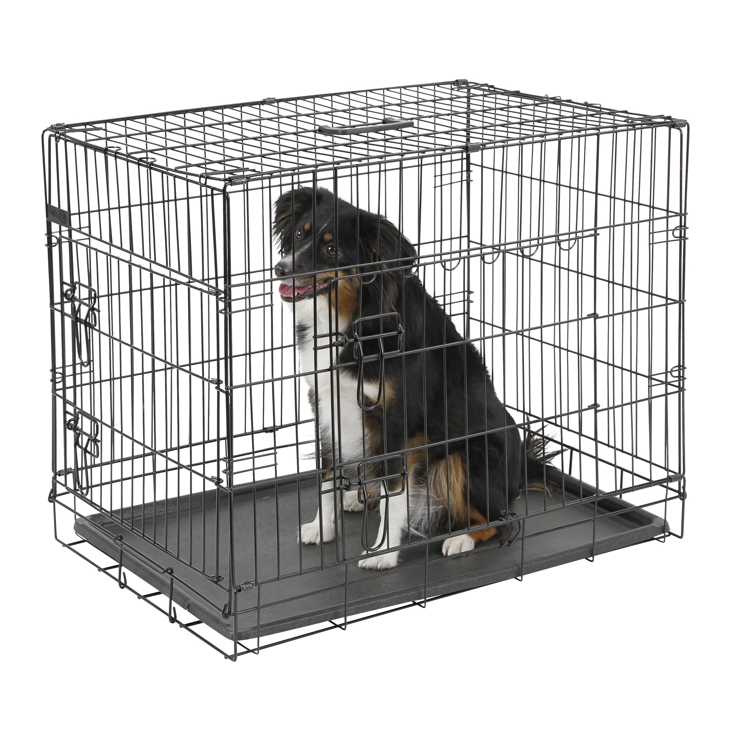 Kerbl Pet 81365 Gittertransportbox, klappbar, 76 x 54 x 64 cm, 2 Türen, schwarz