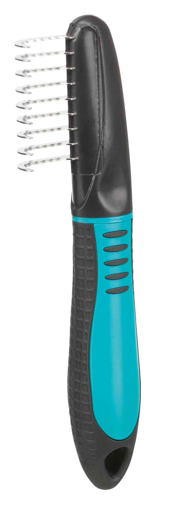 Trixie 24161 Fell-Entfilzer, gebogene Zinken, 18 cm, schwarz, blau