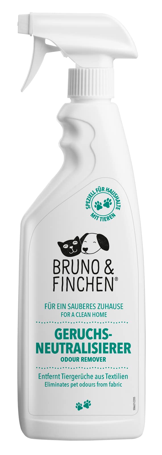 Bruno & Finchen Geruchsneutralisierer | Für Urin, Erbrochenes & Kot | Hundeurin & Katzenurin Geruchsneutralisierer | 750 ml