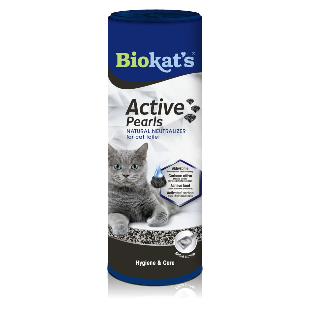 Biokat’s Active Pearls – Streuzusatz mit Aktivkohle verbessert Geruchsbindung und Saugfähigkeit der Katzenstreu – 1 Dose (1 x 700 ml)