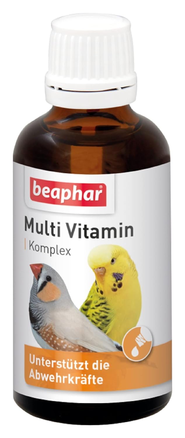 BEAPHAR – Multi Vitamin Komplex – Nahrungsergänzungsmittel Für Vögel – Für Alle Altersgruppen – Vitaminkomplex – Stärkt Die Widerstandsfähigkeit – 50 ml