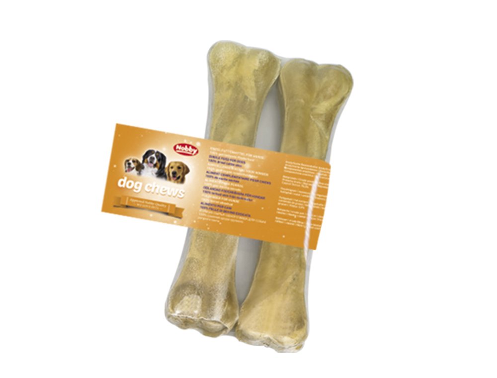 Nobby Kauknochen gepresst für Hunde, 21,5 cm, 1 Packung je 2 Stück (1 x 170 g)