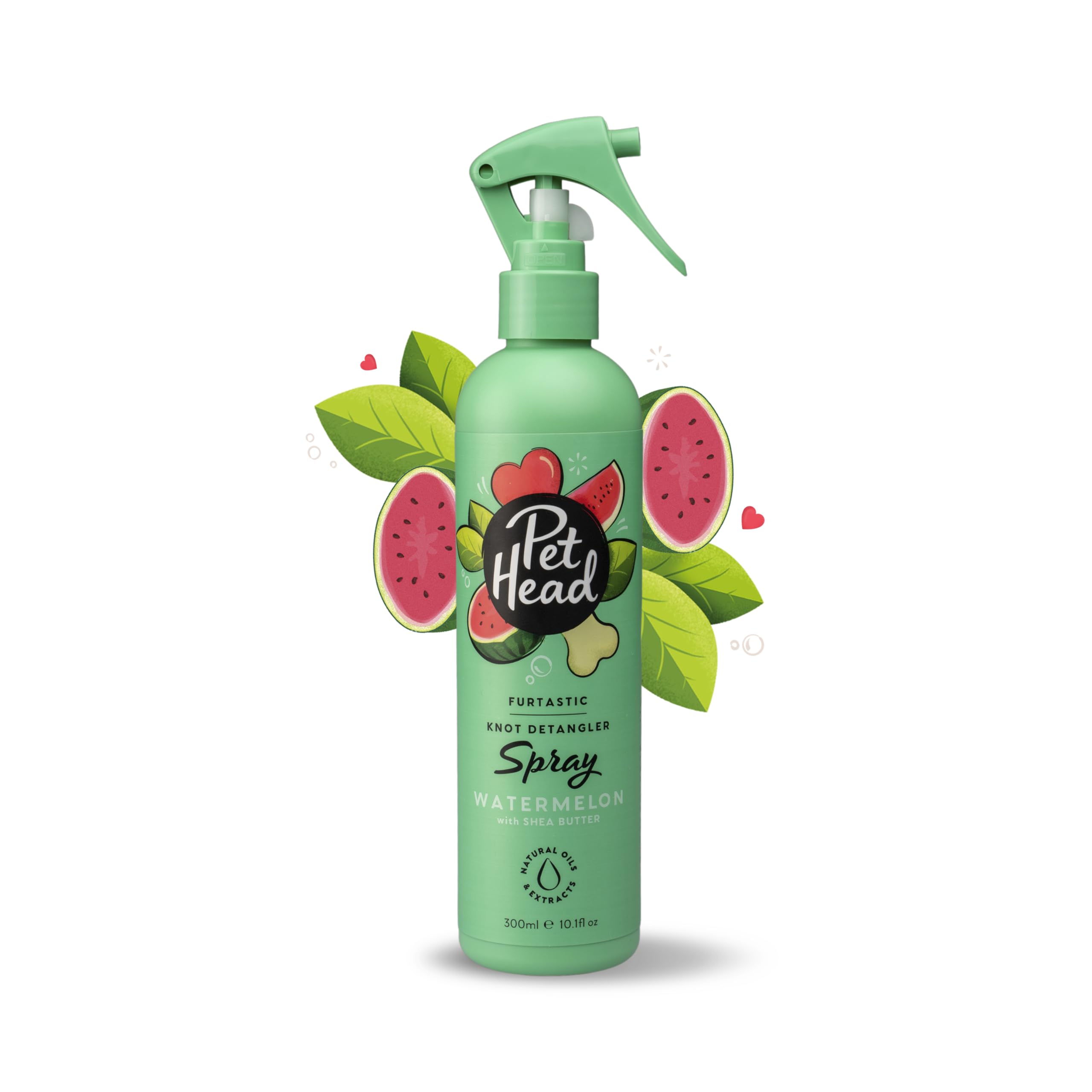 PET HEAD Entwirrungsspray für Hunde 300 ml, Furtastic, Wassermelonenduft, Pflegt & macht langes, lockiges Hundefell weich, Hypoallergen, pH-neutral, Vegan & tierversuchsfrei, Sanfte Formel für Welpen