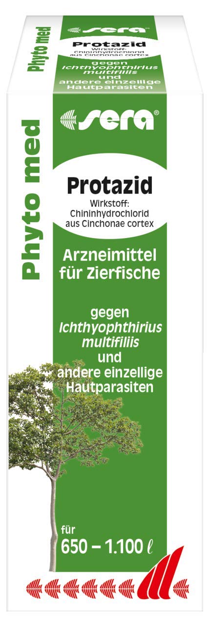 sera Phyto med Protazid 100 ml – pflanzliches Arzneimittel gegen Ichthyophthirius multifiliis und andere einzellige Hautparasiten