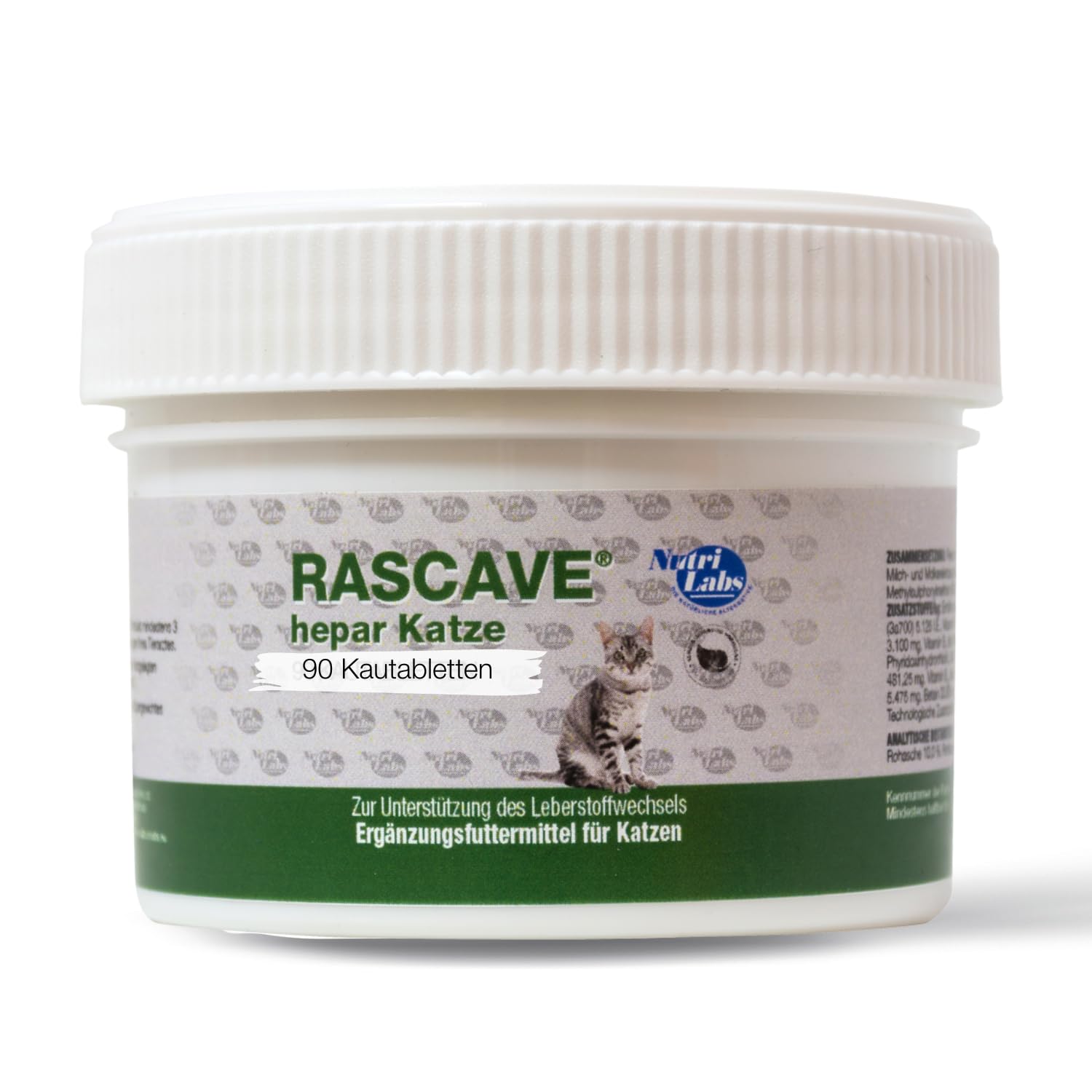 NutriLabs Rascave Hepar Katze Tabletten 90 STK. – Mariendistel & B-Vitamine für Katzen – Leber-Tabletten für Katzen – Gesundheitsprodukte für Katzen – Katzen Nahrungsergänzung mit MSM