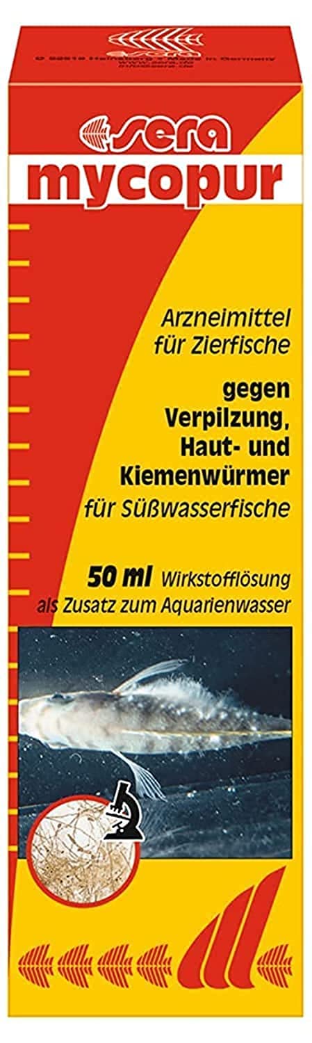 sera mycopur 50 ml – Arzneimittel für Fische gegen Verpilzungen (Mykosen), Medizin fürs Aquarium