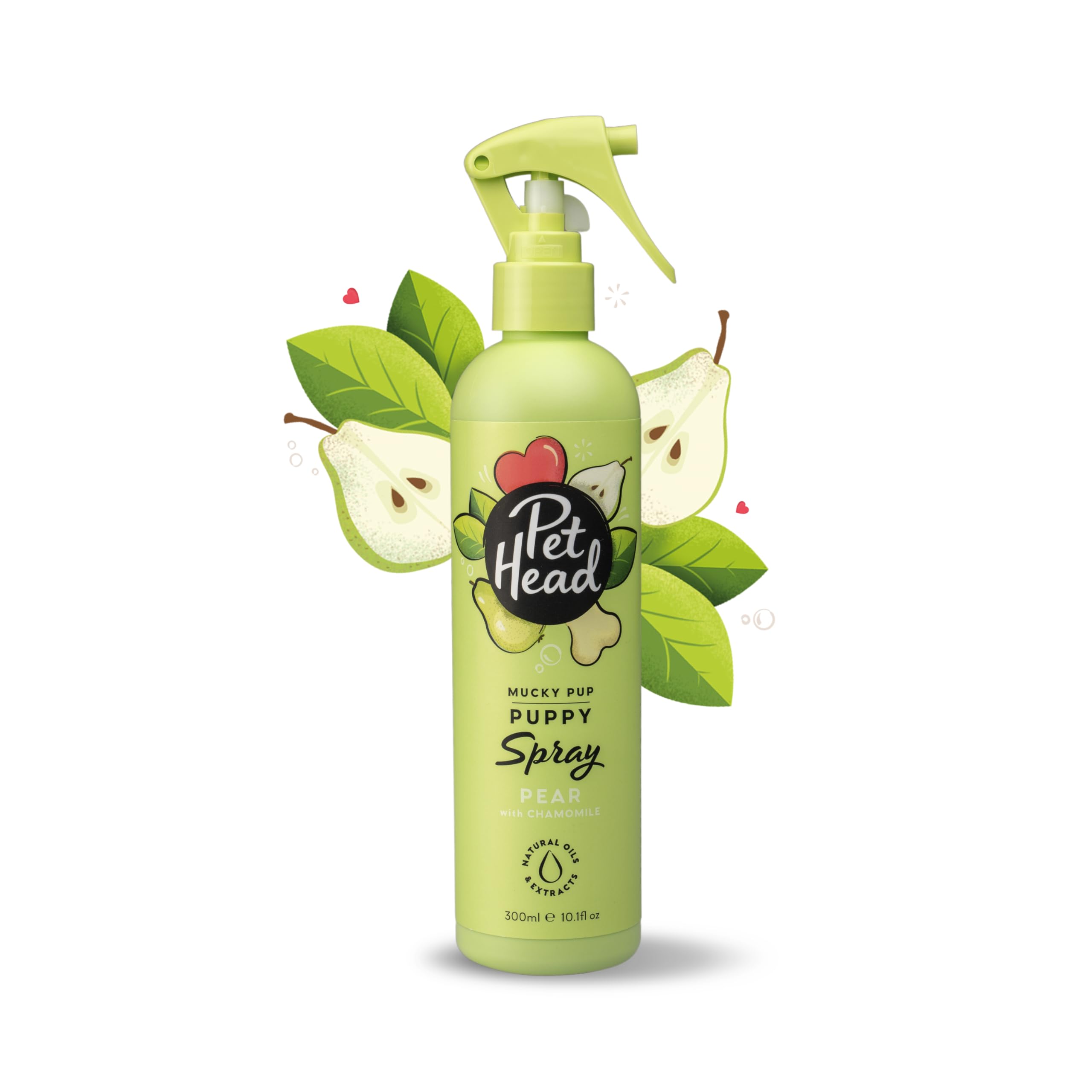 PET HEAD Fellspray für Welpen 300 ml, Mucky Puppy, Birnenduft, Pflegt und beruhigt das Fell Ihres Hundes, Hypoallergen, pH-neutral, Vegan & tierversuchsfrei, Sanfte Formel für Hunde und Welpen