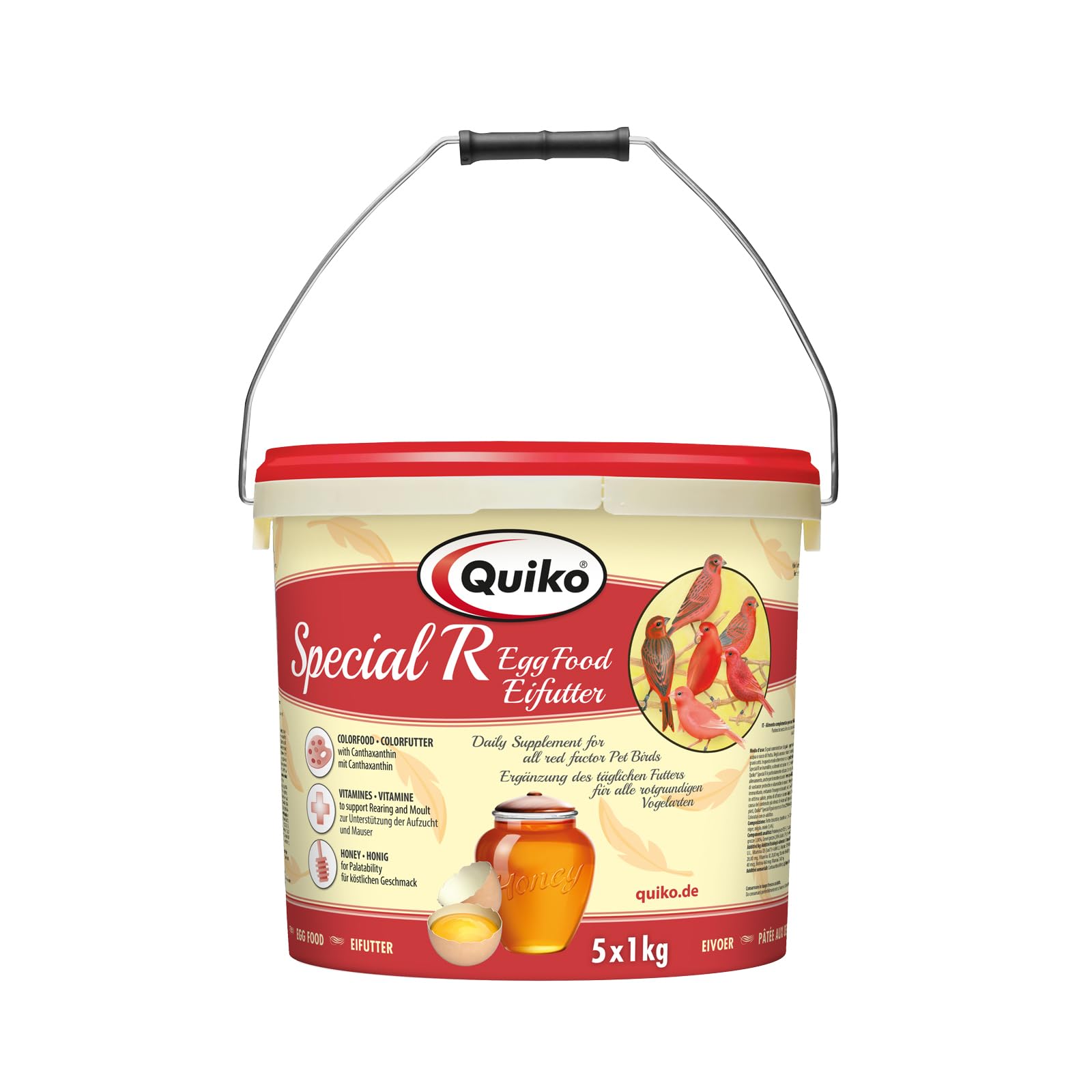 Quiko Special R Eifutter 5Kg – Kraft- und Aufzuchtfutter für alle rotgrundigen Vogelarten