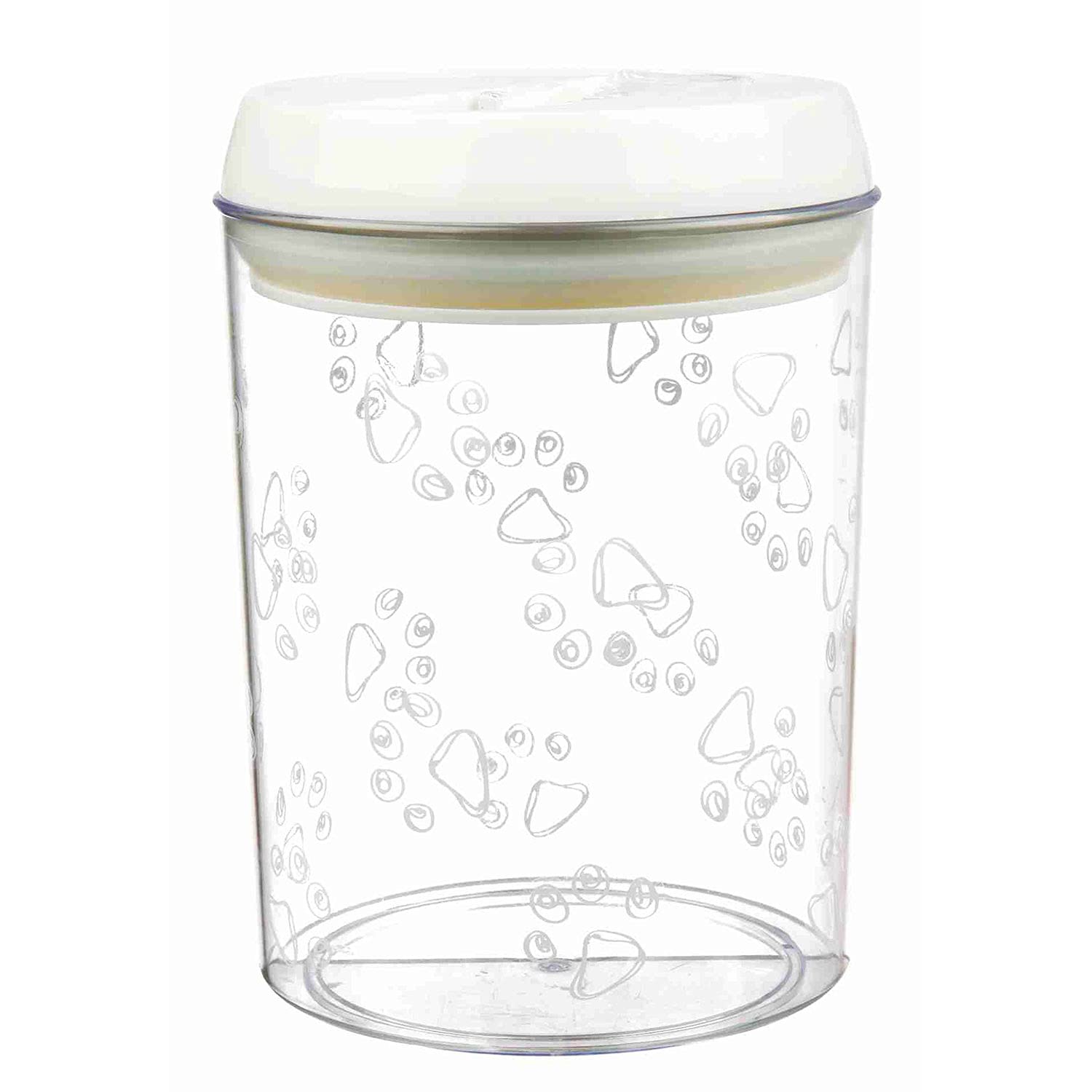 Trixie 24664 Futter- und Snackdose, Kunststoff, 1,5 l/ø 12 cm, transparent/weiß