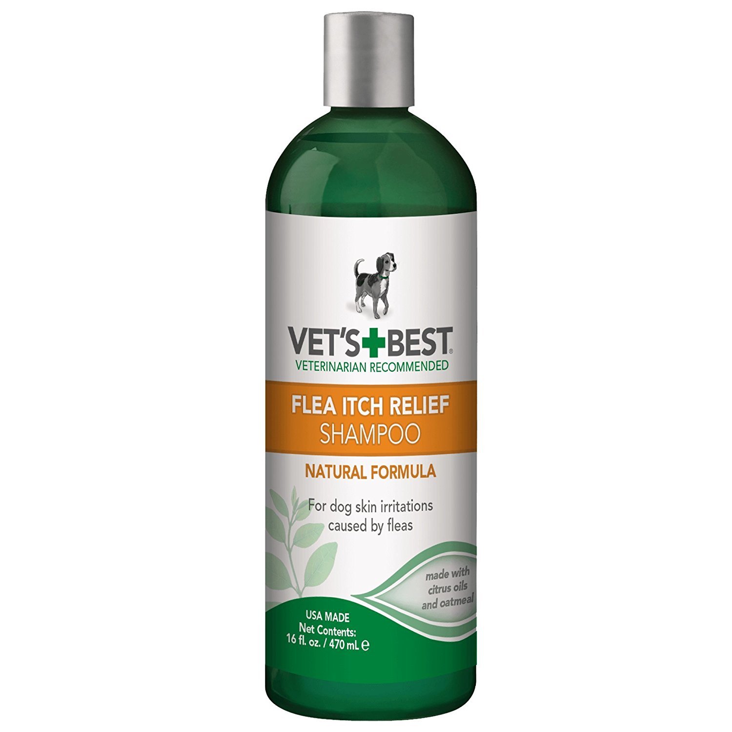 Vet’s Best Floh Juckreiz Relief Hundeshampoo | Floh Biss Relief für Hunde | Hilft lindern Reizung und Juckreiz von Flohbefall 470ml