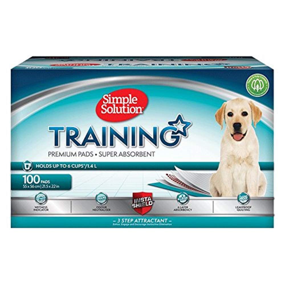 Simple Solution Absorbierende Premium Hunde- und Welpentrainingspads – Packung mit 100 Stück