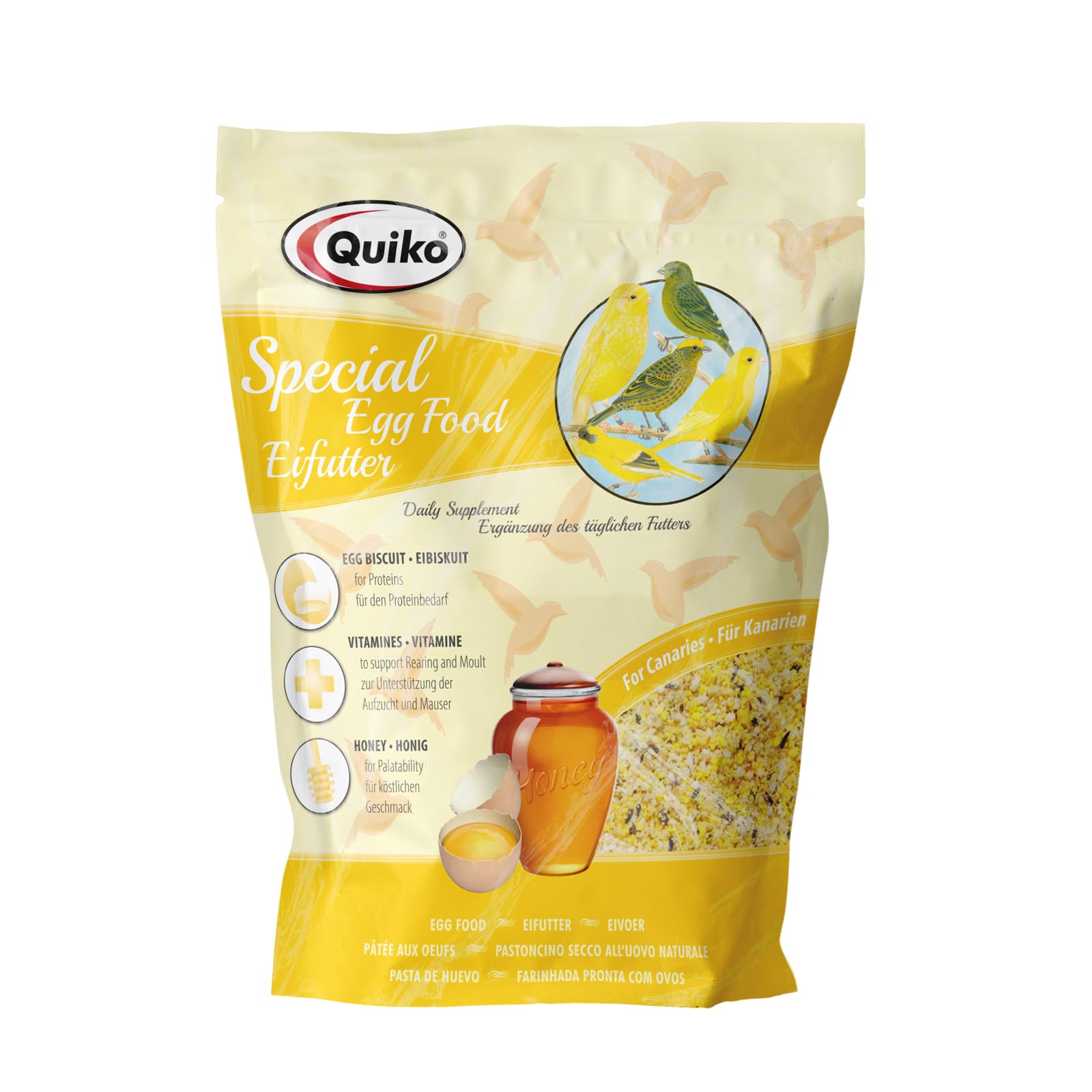 Quiko Special Eifutter 1Kg – Kraft- und Aufzuchtfutter für Kanarien und Positurkanarien