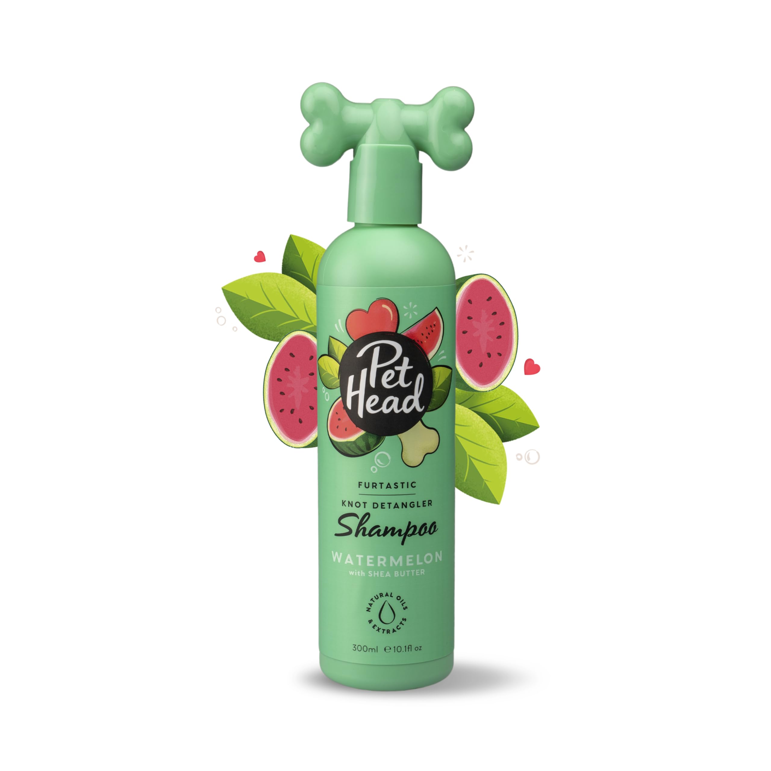 PET HEAD Hundeshampoo 300 ml, Furtastic, Wassermelonenduft, Pflegt und macht langes, lockiges Hundefell weich, Hypoallergen, pH-neutral, Vegan & tierversuchsfrei, Sanfte Formel für Hunde und Welpen