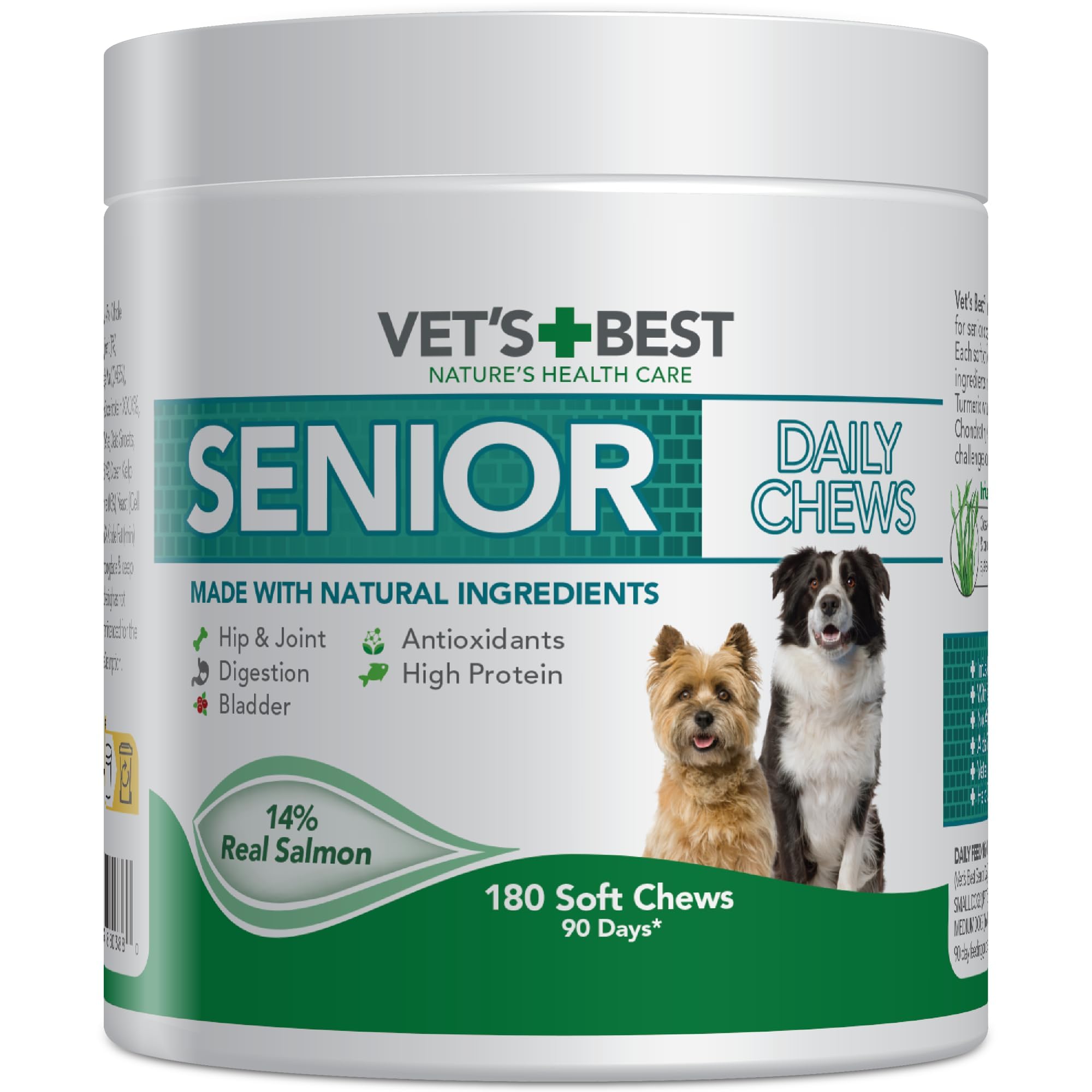 Vet’s Best Daily Soft Chews – Supplements for Senior Dogs, 180 Chews