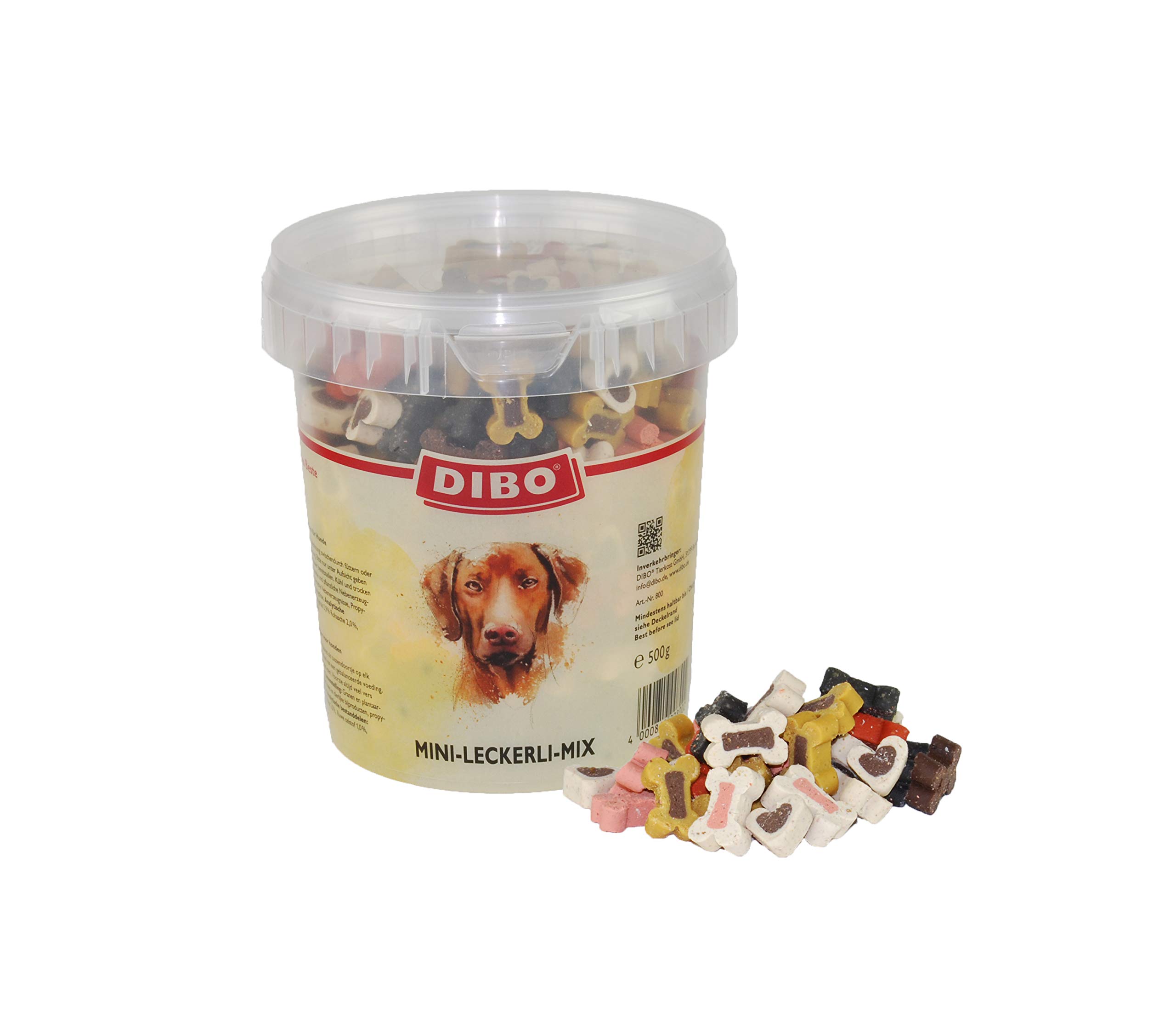 DIBO Mini – Leckerli – Mix 500g – Eimer, Leckerli, Belohnung für Hunde, Hundefutter