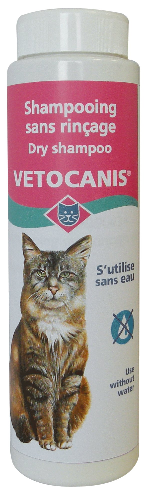 Vetocanis|Katzenshampoo|Trockenshampoo in Pulverform|Reinigt überschüssiges Sebum und Schmutz |Mit Talkum|Katzen Fellpflege|Unter Tierärztlicher Kontrolle Formuliert | Hergestellt in Frankreich | 150g