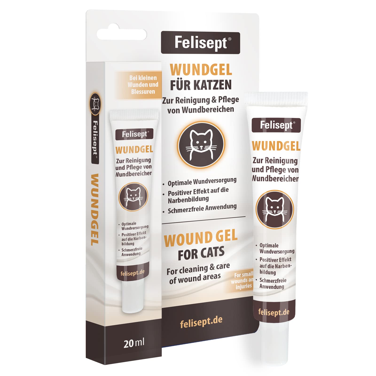 Felisept Wundgel für Katzen 20ml Wundsalbe für Katzen zur Reinigung und Pflege von Wundbereichen Wundpflege Katze Wundschutz Katze für bessere Regeneration