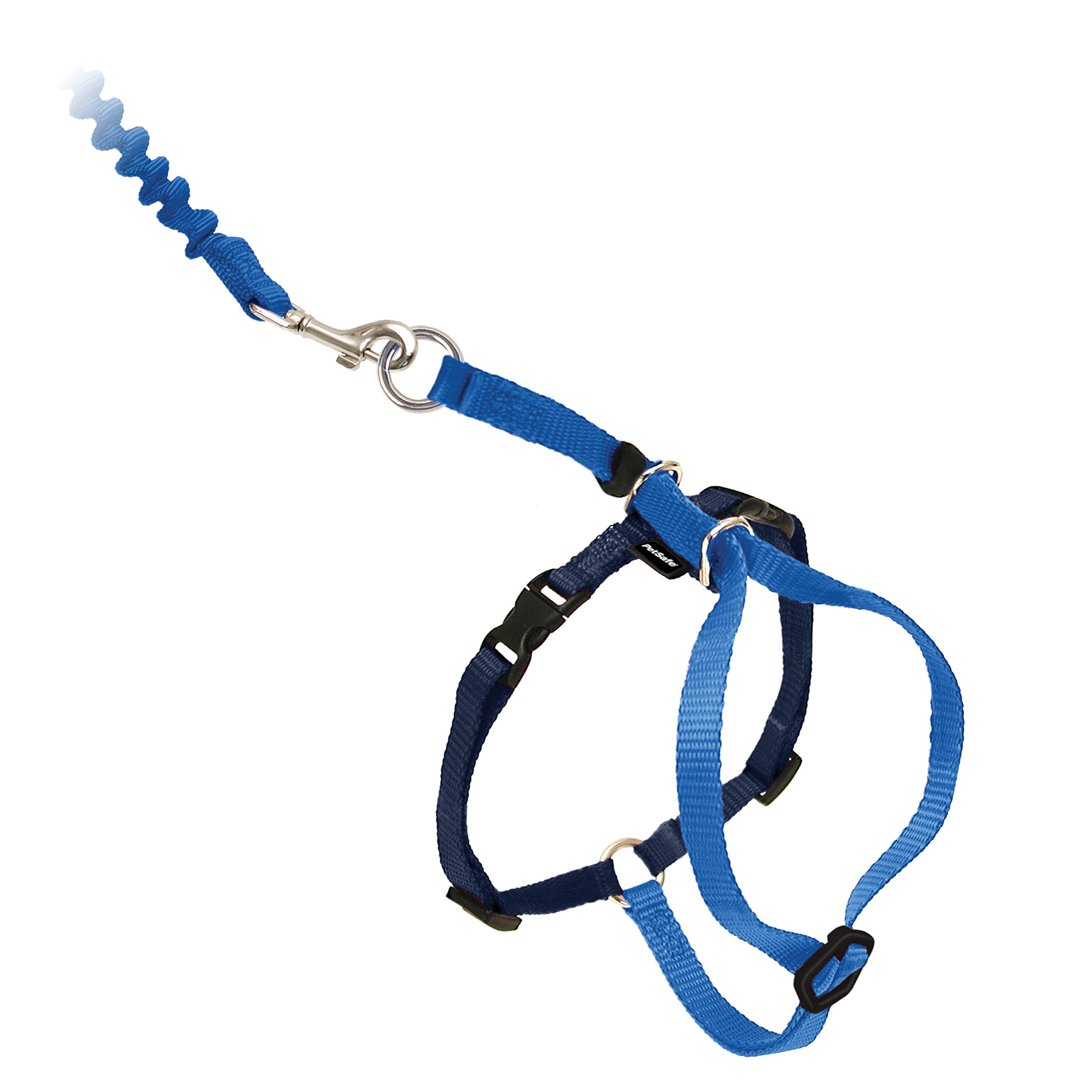 PetSafe Easy Walk Katzengeschirr, Mit elastischer Bungee-Leine, Für Spaziergänge mit Ihrer Katze, Größe M, Blau, CWMK-M-RYL-19