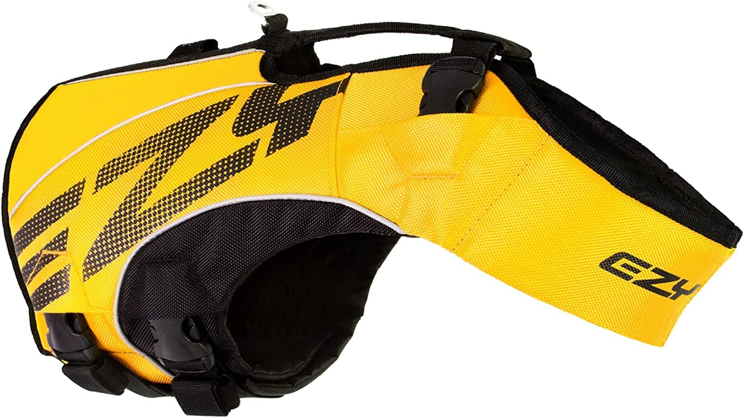 EZYDOG X2 Boost-Schwimmweste, Bootfahren, Hundefreundlich, Paddelboard, überlegener Auftrieb, Rettungsgriff, Rettungsweste (Größe M, Gelb)