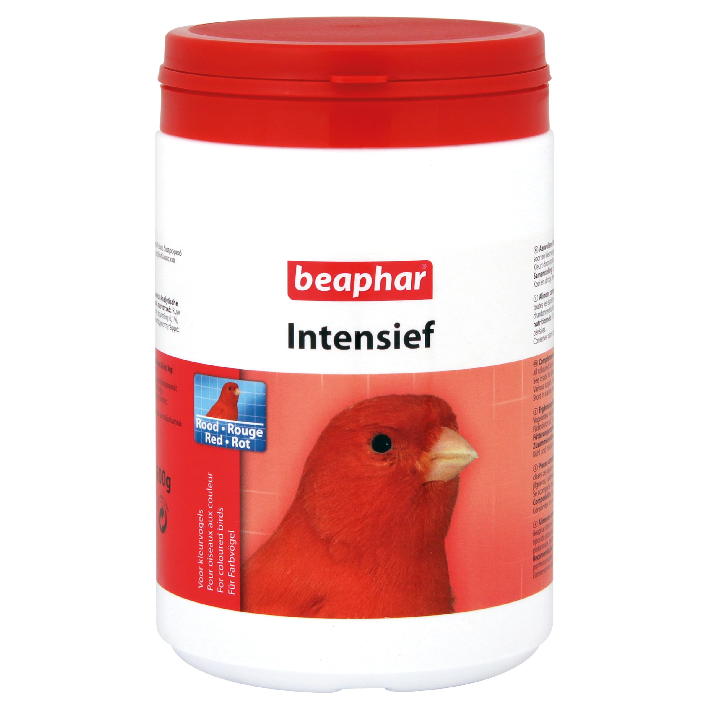 BEAPHAR – Intensiv Rot – Futterergänzung Für Rote Vögel – Intensiviert Die Rotfärbung Aller Farbigen Vogelarten – 500 g