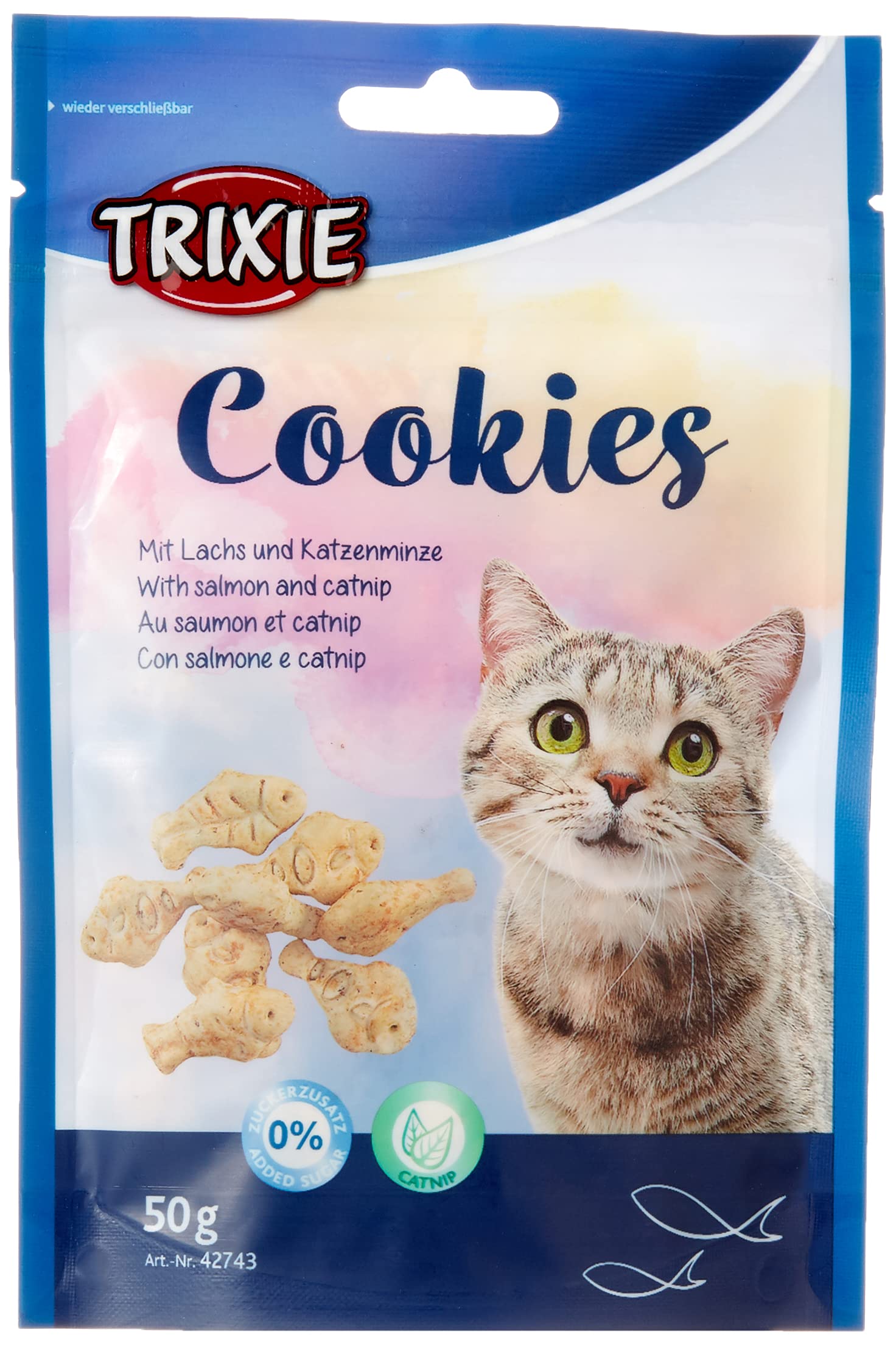 Trixie 42743 Cookies mit Lachs und Catnip, 50 g(1er Pack)