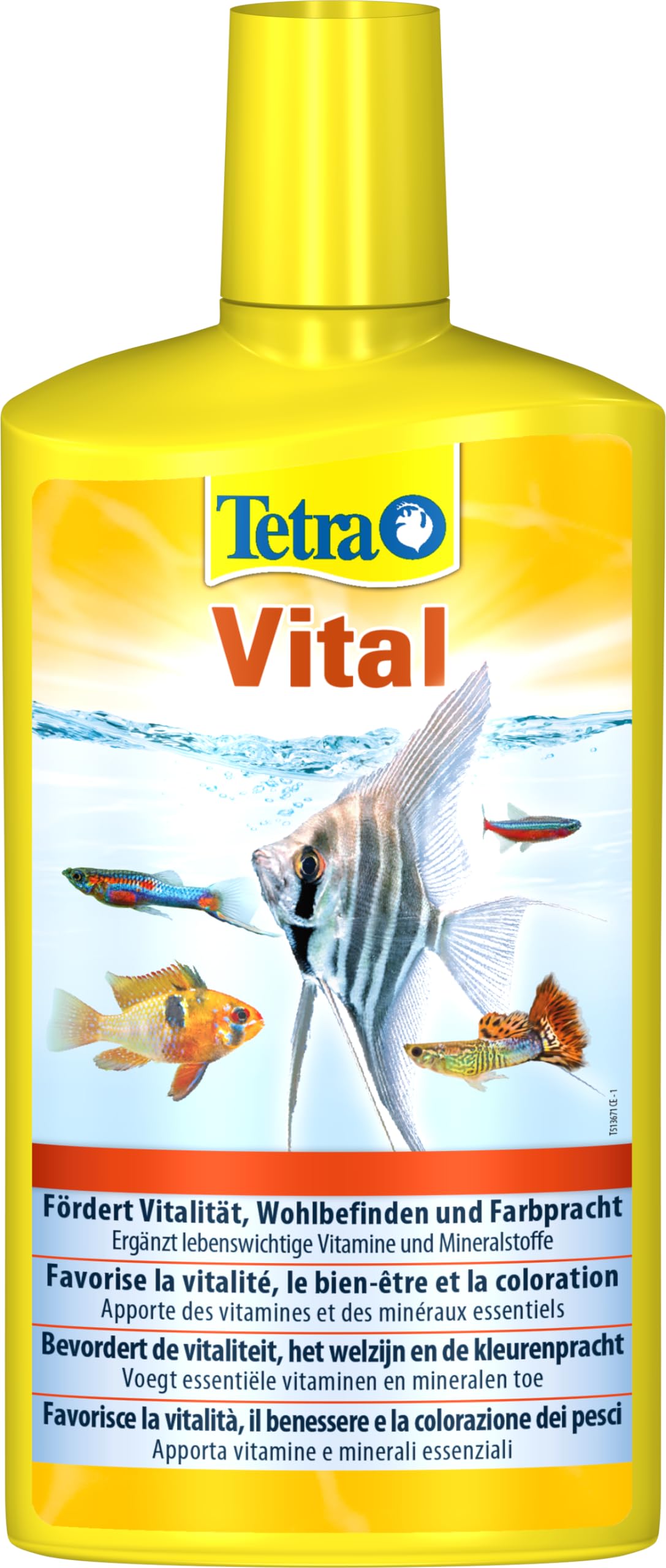 Tetra Vital – fördert Vitalität, Wohlbefinden und Farbpracht bei Fischen, ergänzt lebenswichtige Vitamine und Mineralstoffe, 500 ml Flasche