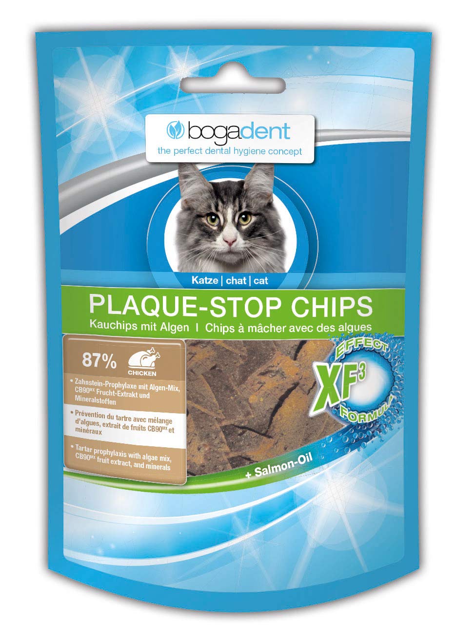 bogar, Bogadent Dental Sticks für Katzen, Zahnstocher Katzen-Zahnpflege, Katzensnacks zur Vorbeugung von Zahnstein, Chips für Katzen, Mit Fleisch, Früchten und Mineralien, Katzenzubehör, 50 g