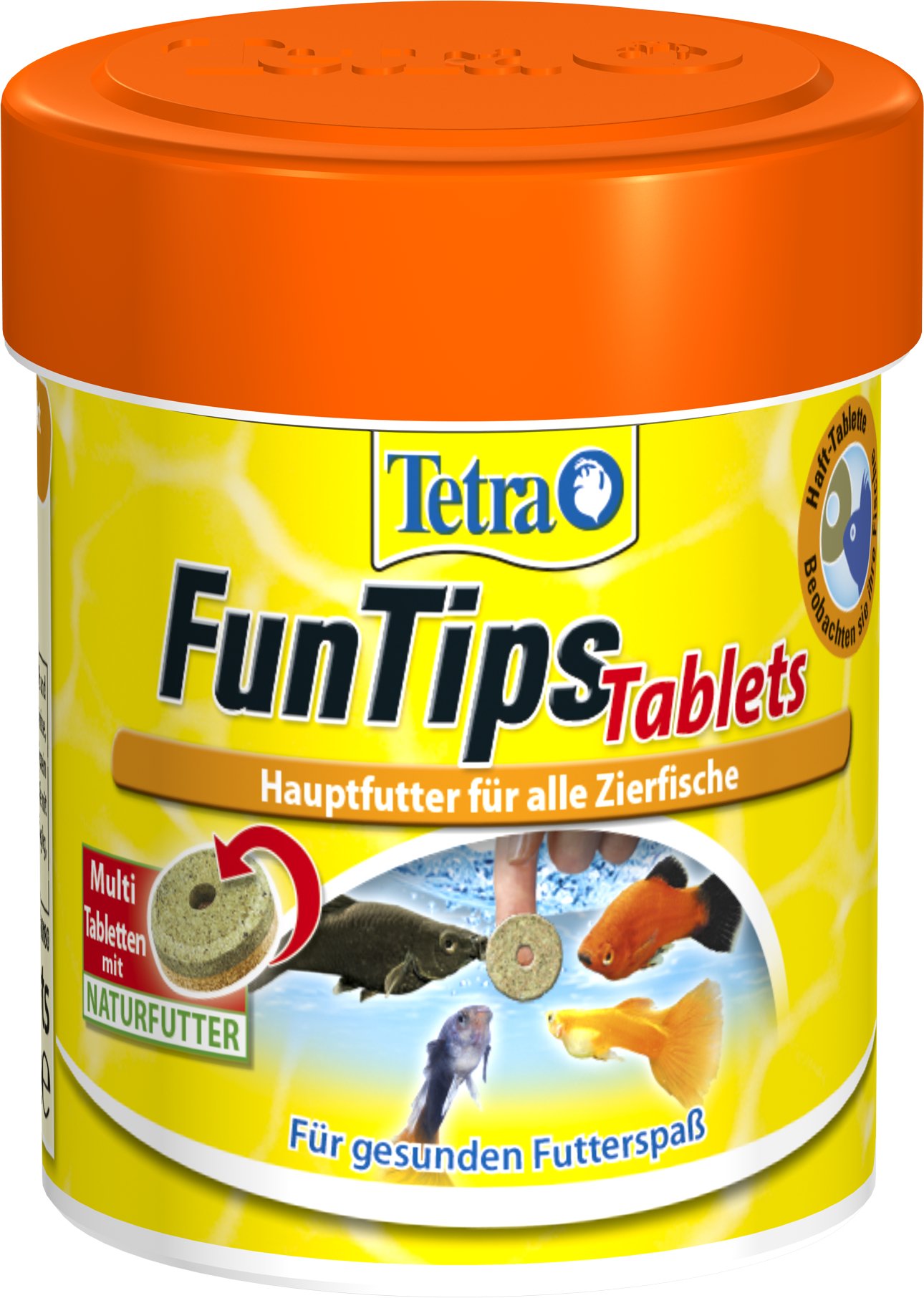 Tetra FunTips Tablets – an der Aquarium-Scheibe haftende Futtertabletten, optimal zum Beobachten der Fische geeignetes Fischfutter, 75 Tabletten