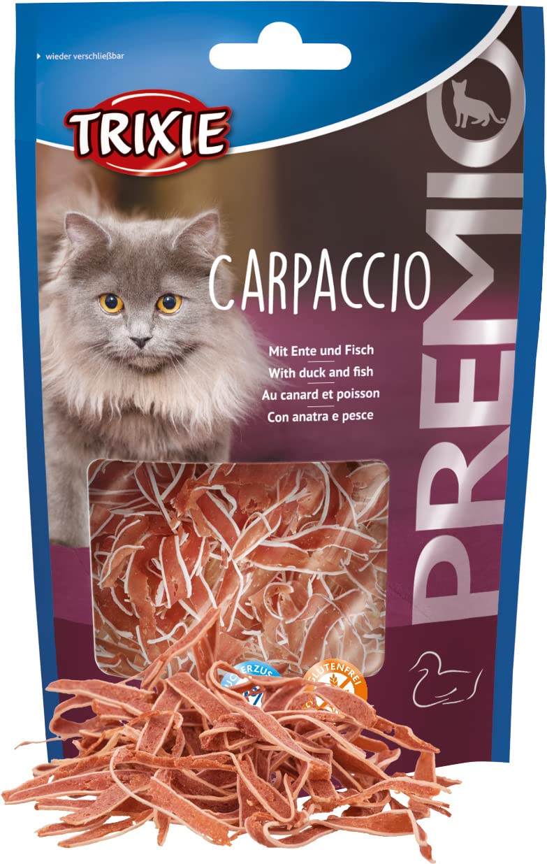 TRIXIE glutenfreies, zuckerfreies und proteinreiches Katzenleckerli “PREMIO Carpaccio, 20 g”- 42707