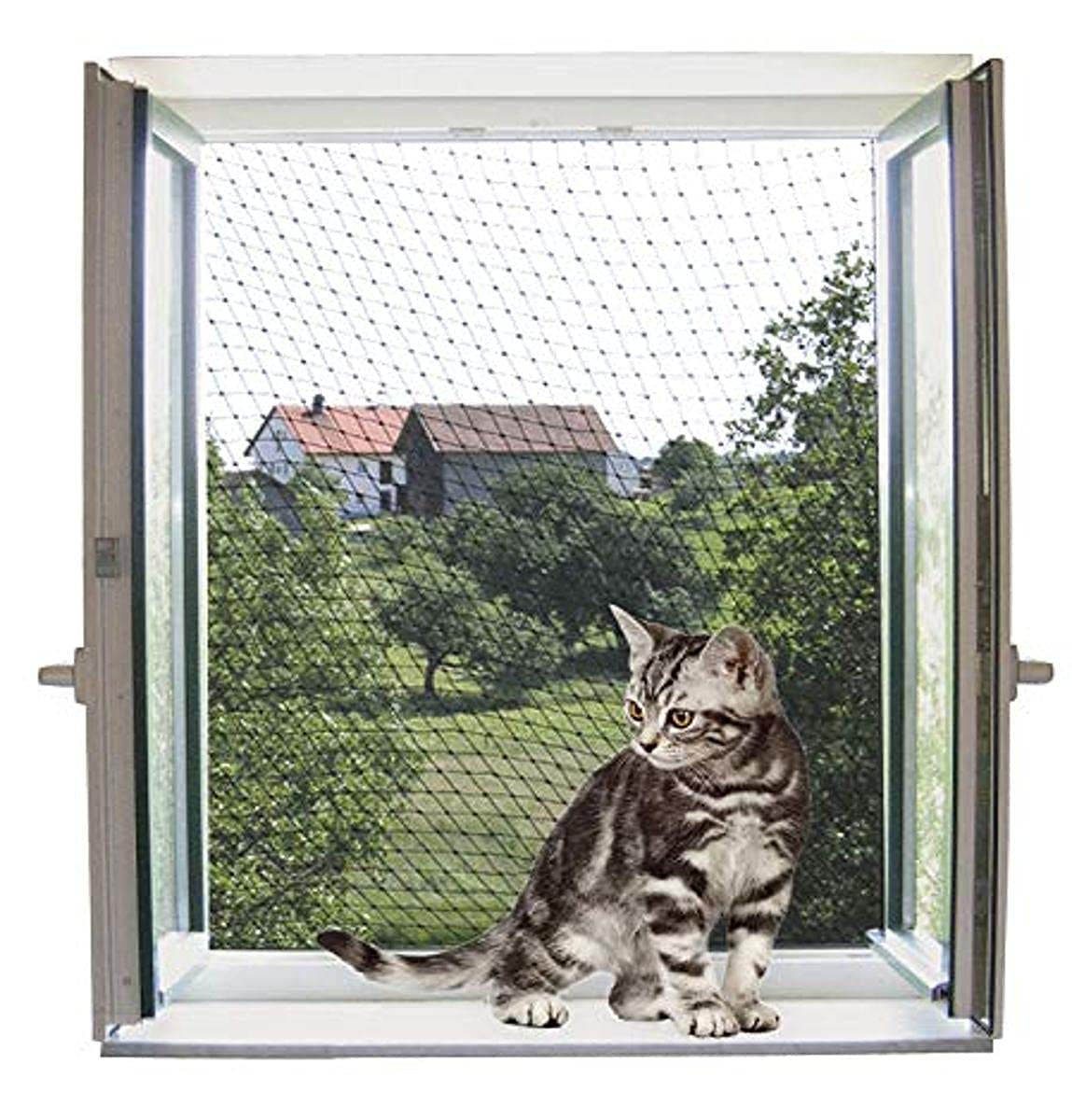 Kerbl Pet Katzenschutznetz, transparent, 4 x 3 m