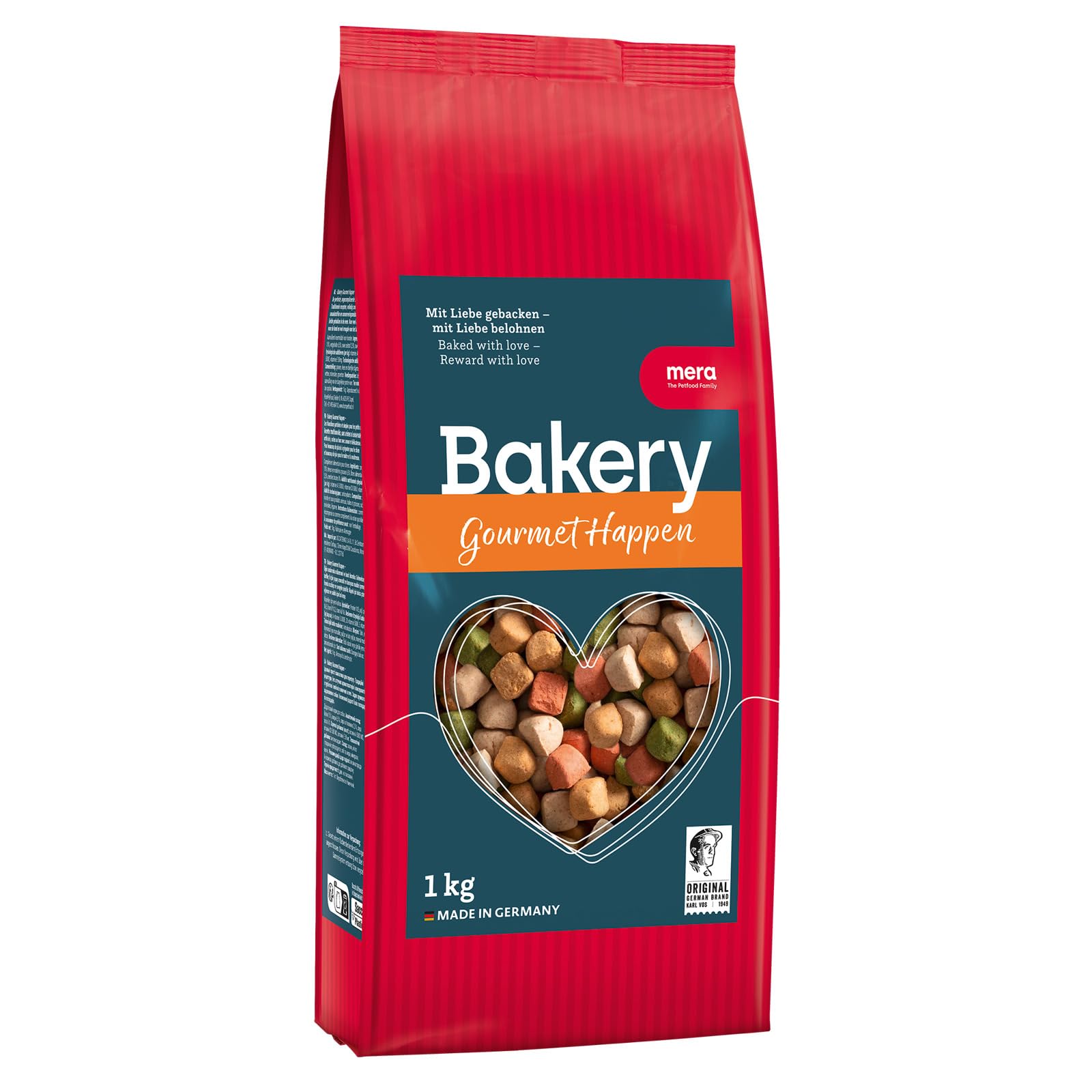 MERA Bakery Gourmet Happen (1kg), Hundeleckerli für Training oder als Snack, Leckereien für Hunde aus natürlichen Zutaten, schonend gebackene Hundekekse